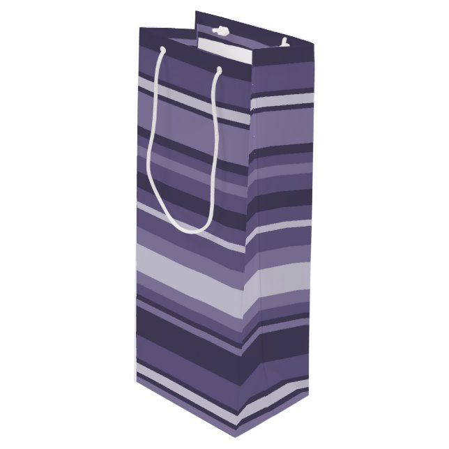 Bolsa Para Vino Heather rayas púrpuras (Angulo Anverso)
