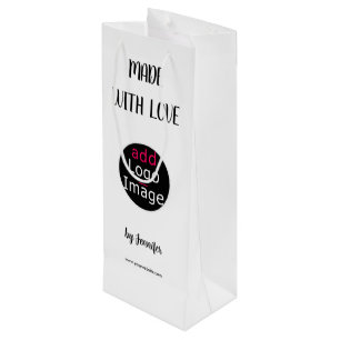 Bolsa Para Vino Hecho Con Amor Moderno Profesional Personalizable