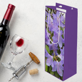 Bolsa Para Vino Hermosa Floral de Rododendros Morados