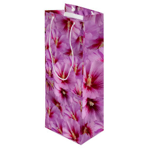 Bolsa Para Vino Hibiscus - Patrón de flor Rosa chino