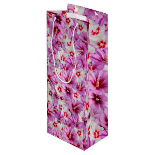 Bolsa Para Vino Hibiscus - Patrón de flor Rosa chino