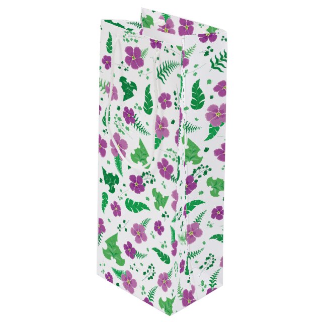 Bolsa Para Vino Hibiscus púrpura (Angulo Anverso)