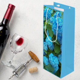 Bolsa Para Vino Hidrangea azul florecimiento floral