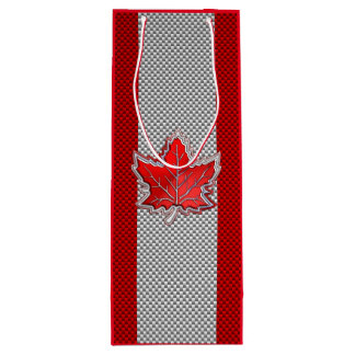 Bolsa Para Vino Hoja de arce cromada canadiense en los estilos de