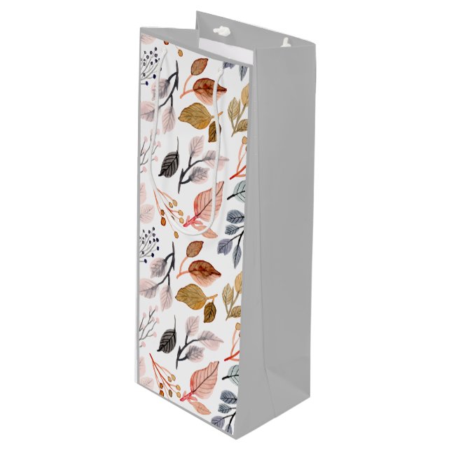 Bolsa Para Vino hojas de árbol (Angulo Anverso)