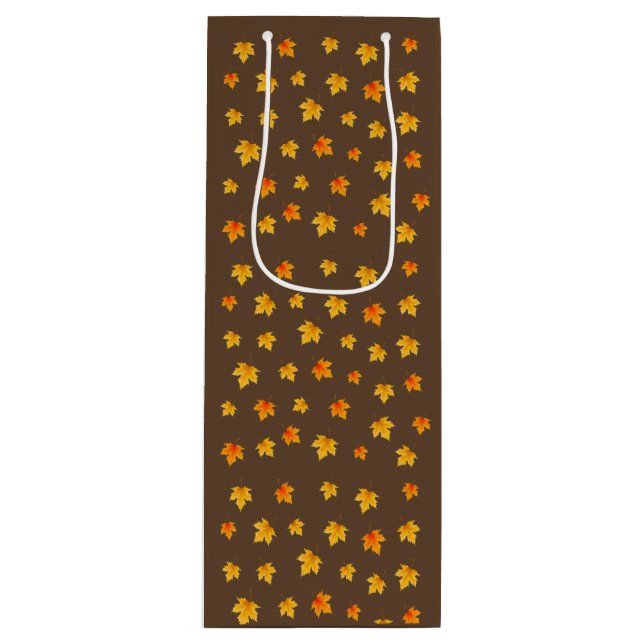 Bolsa Para Vino Hojas de arce de otoño (Anverso)