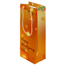 Bolsa Para Vino Hojas de otoño coloridas de la acción de gracias