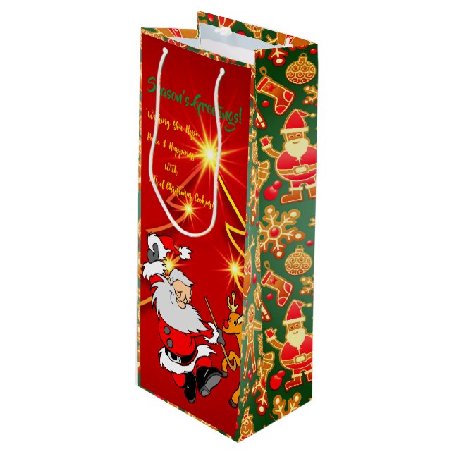 Bolsa Para Vino Holiday Cookies Santa (Angulo Anverso)