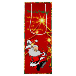 Bolsa Para Vino Holiday Cookies Santa