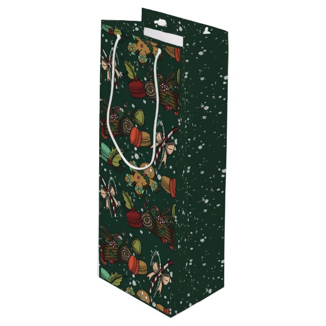 Bolsa Para Vino Holiday Sweets- Pine (Color) (Angulo Anverso)