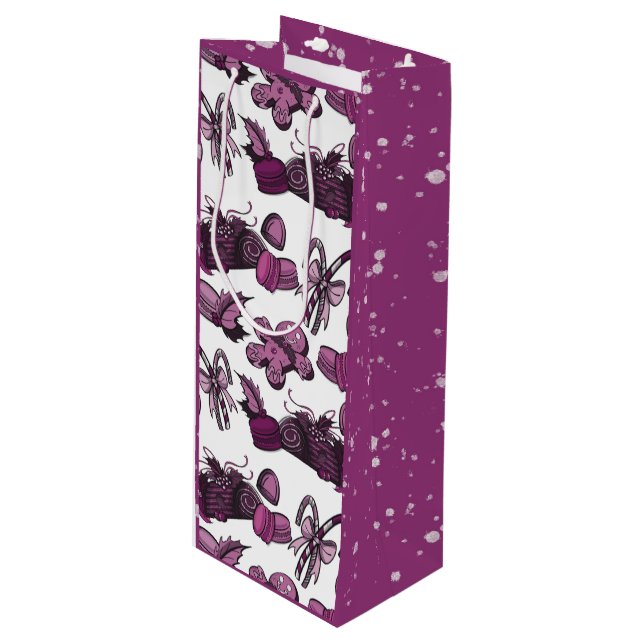 Bolsa Para Vino Holiday Sweets- Sugar Plum (Solid) (Angulo Anverso)