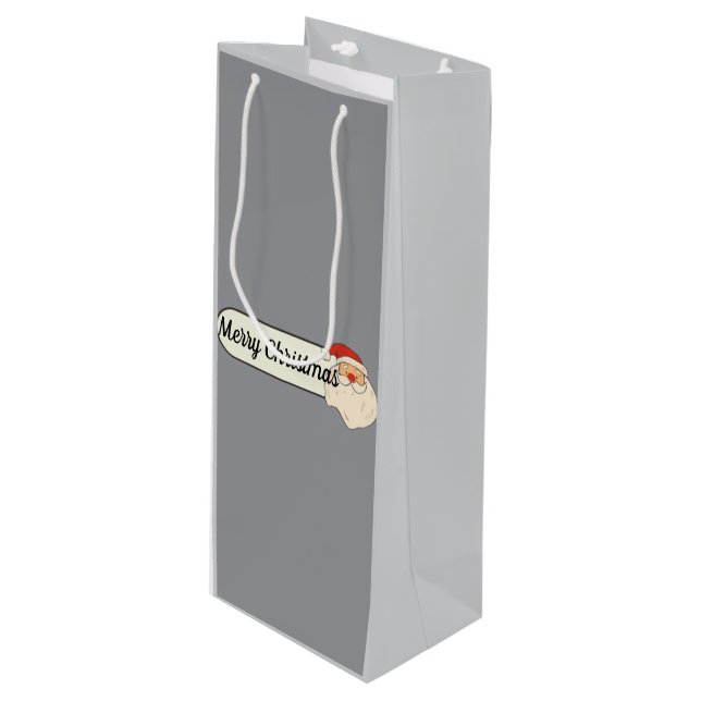 Bolsa Para Vino Holiday Wine Gift Bag – Cheerful Christmas Design (Angulo Anverso)