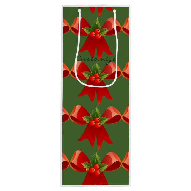 Bolsa Para Vino Hollín de cebo rojo Thunder_Cove verde (Anverso)