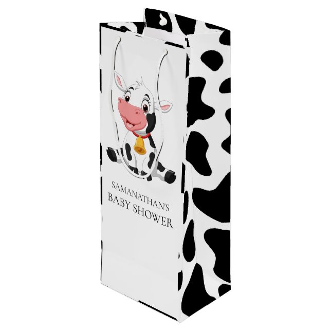 Bolsa Para Vino Holly Cow BABY SHOWER (Angulo reverso)