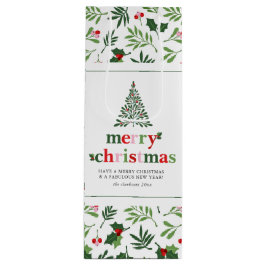 Bolsa Para Vino Holly Merry Christmas Bright Fun