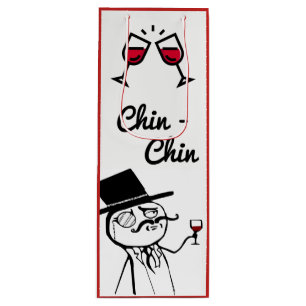 Bolsa Para Vino Hombre Puro Con Sombrero Superior Tostada Chin Chi