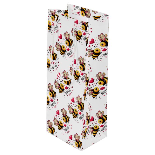 Bolsa Para Vino Honey Bee Mine Bees Valentine (Angulo Anverso)