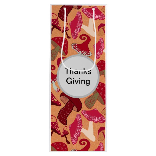 Bolsa Para Vino Hongos Cute (Anverso)