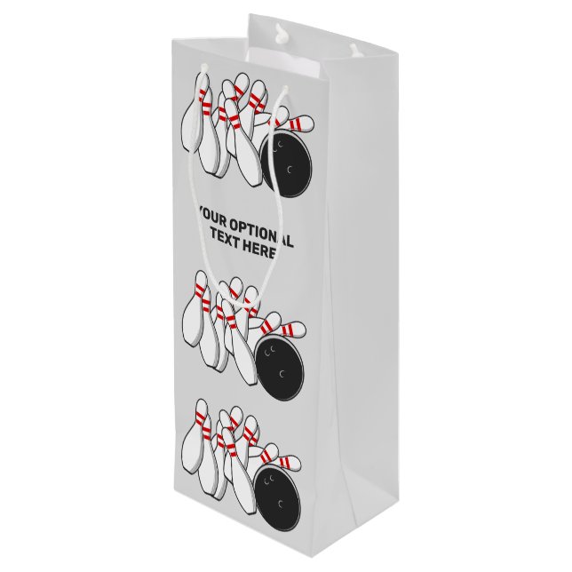 Bolsa Para Vino Huelga de bolos de personalizado (Angulo reverso)