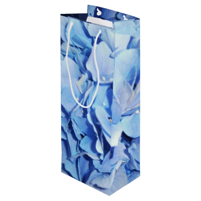 Bolsa Para Vino Hydrangea azul claro (Angulo reverso)