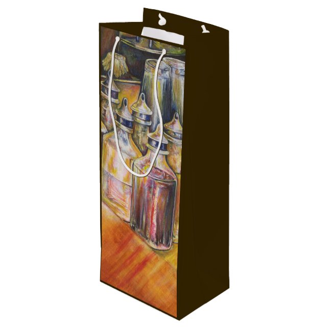 Bolsa Para Vino Ideografía de luz dorada (Angulo reverso)