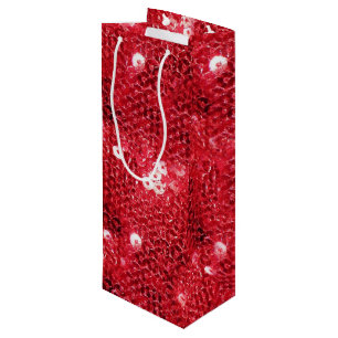 Bolsa Para Vino Imagen del patrón de secuencia roja falsa