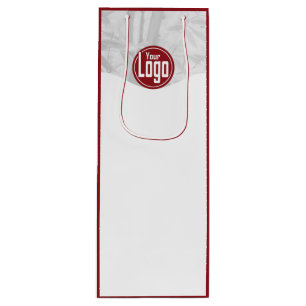 Bolsa Para Vino Imagen personalizada moderna roja y blanca y logot