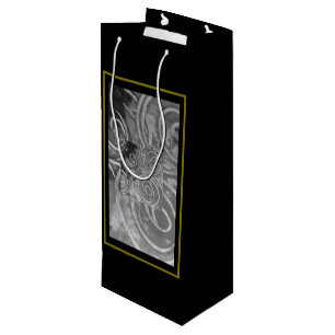 Bolsa Para Vino Impresión acrílica de Swirls-2 simple