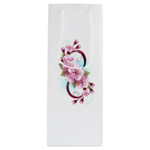 Bolsa Para Vino Infinito con las flores de flores de Sakura Blosso