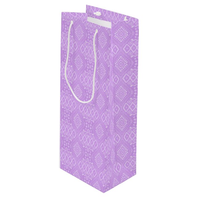 BOLSA PARA VINO INTRICAR PATRONES DE PURPLE DE PASTEL (Angulo Anverso)