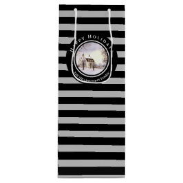 Bolsa Para Vino Invierno en Nueva Inglaterra Navidades Círculo Gri