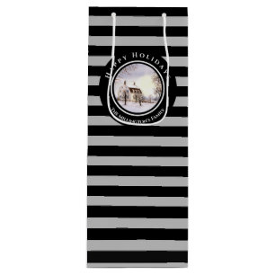 Bolsa Para Vino Invierno en Nueva Inglaterra Navidades Círculo Gri