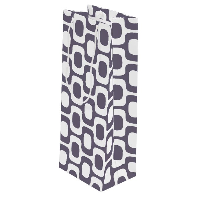 Bolsa Para Vino Ipanema Sidewalk Pattern, Beach Pattern, Brazil (Angulo reverso)