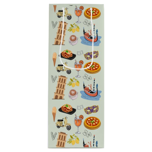 Bolsa Para Vino Italia Vacaciones perfectas (Anverso)