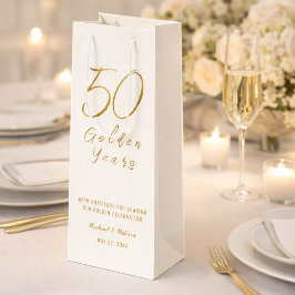 Bolsa Para Vino Ivory Gold 50º Aniversario Años Dorados 