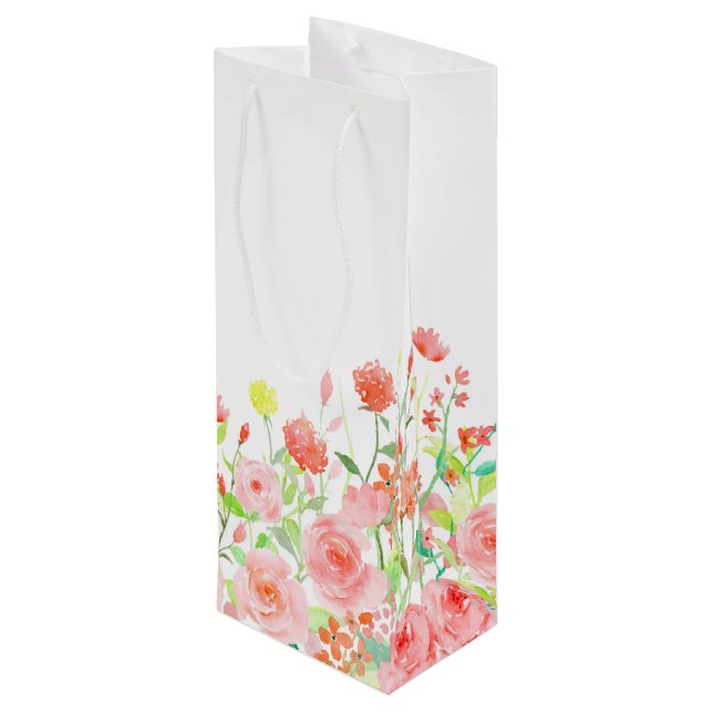 Bolsa Para Vino Jardín Rosa (Angulo reverso)