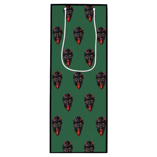 Bolsa Para Vino Krampus verde (Anverso)