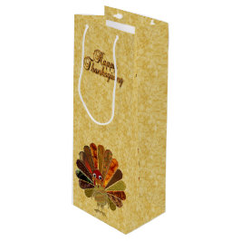 Bolsa Para Vino La colorida y feliz celebración de Acción de Graci