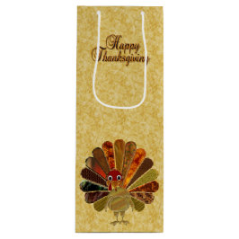 Bolsa Para Vino La colorida y feliz celebración de Acción de Graci