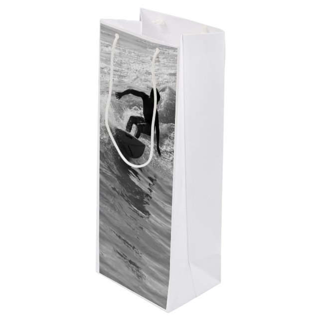 Bolsa Para Vino La Escala De Grises De Onda (Angulo Anverso)