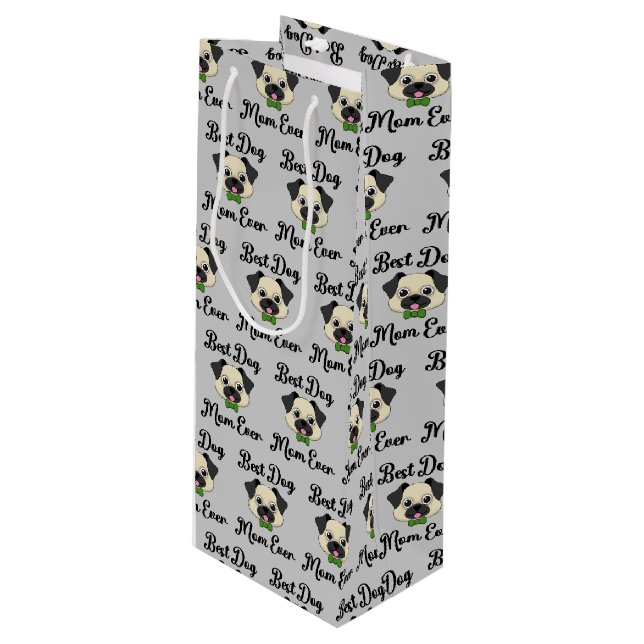 Bolsa Para Vino La mejor mamá del perro (Angulo Anverso)