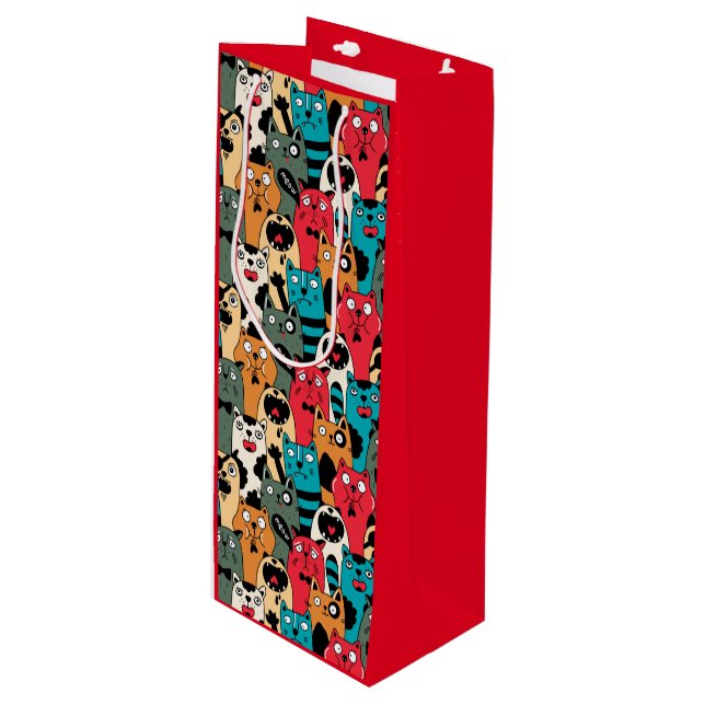 Bolsa Para Vino La multitud de gatos (Angulo Anverso)