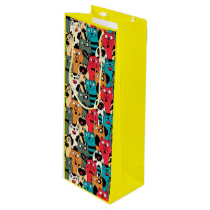 Bolsa Para Vino La multitud de gatos