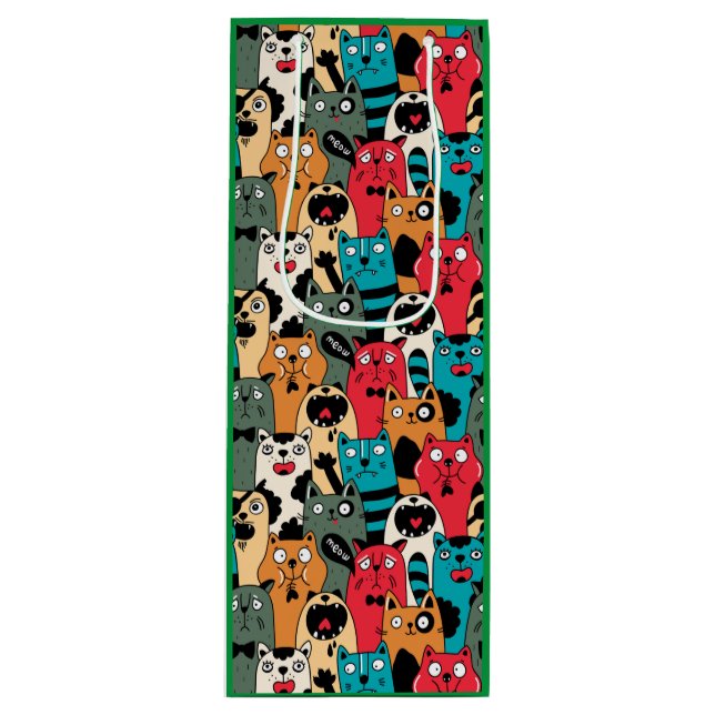 Bolsa Para Vino La multitud de gatos (Anverso)