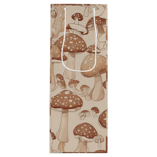 Bolsa Para Vino La naturaleza: Arte con temas de setas (Anverso)