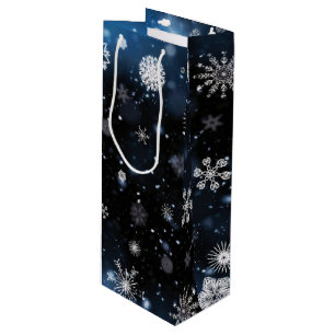 Bolsa Para Vino La navidad de SlipperyJoe invernal mágica pacífica