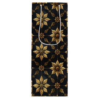 Bolsa Para Vino La Navidad Elegante - Flor