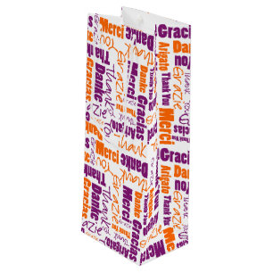 Bolsa Para Vino La púrpura y el naranja le agradecen redactar la