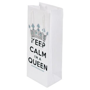 Bolsa Para Vino La reina tranquila de SlipperyJoe's corona de plat