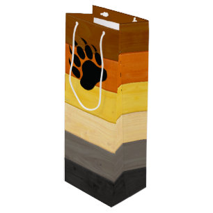 Bolsa Para Vino La textura del suelo de madera de la bandera del O